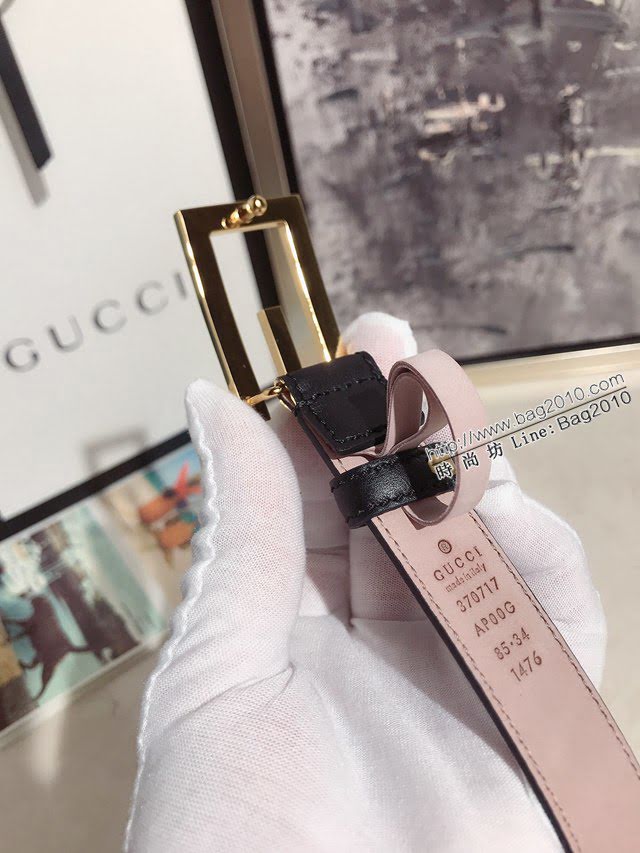 Gucci經典皮帶 古奇方扣牛皮腰帶  jjp2044